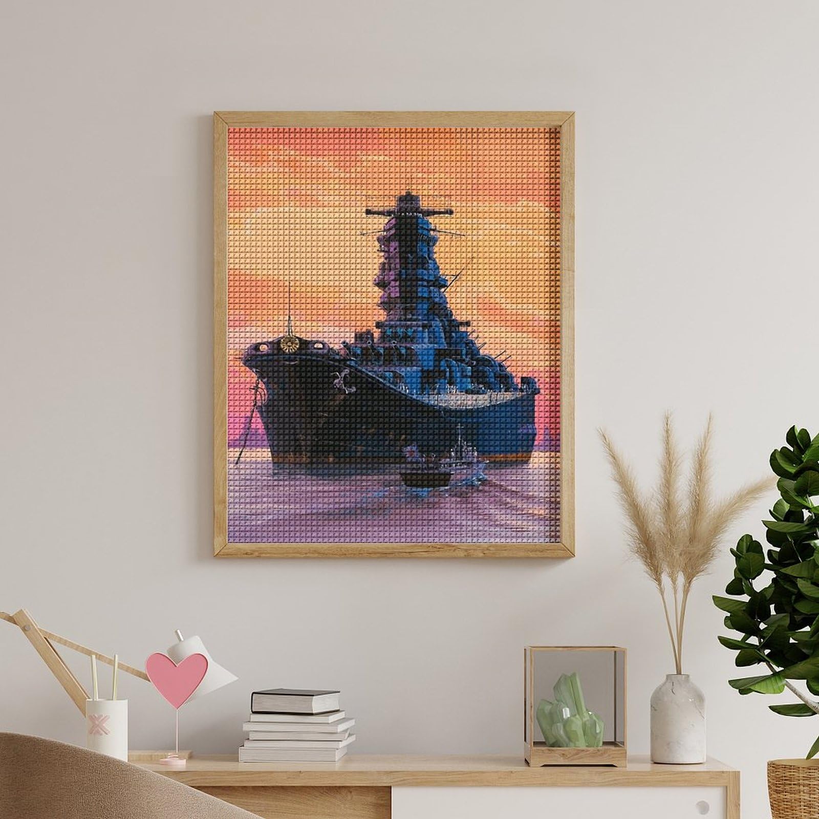 現代アート「朝日のダイヤモンドヘッド」（3D painting） 朝日のダイヤモンドヘッド」3D アート（立体アート）